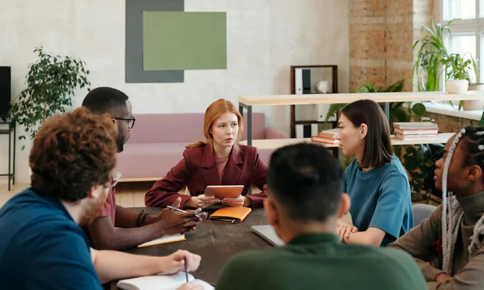 Diverse group in an IEP meeting